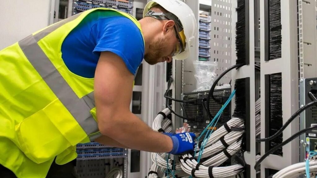 an engineer connecting network